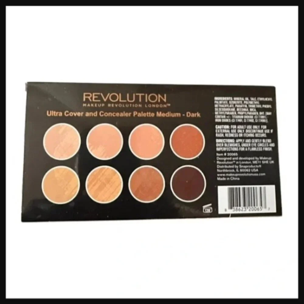 Makeup Revolution Cover & Conceal Palette | Medium–Dark | 8-Shade Makeup Compact